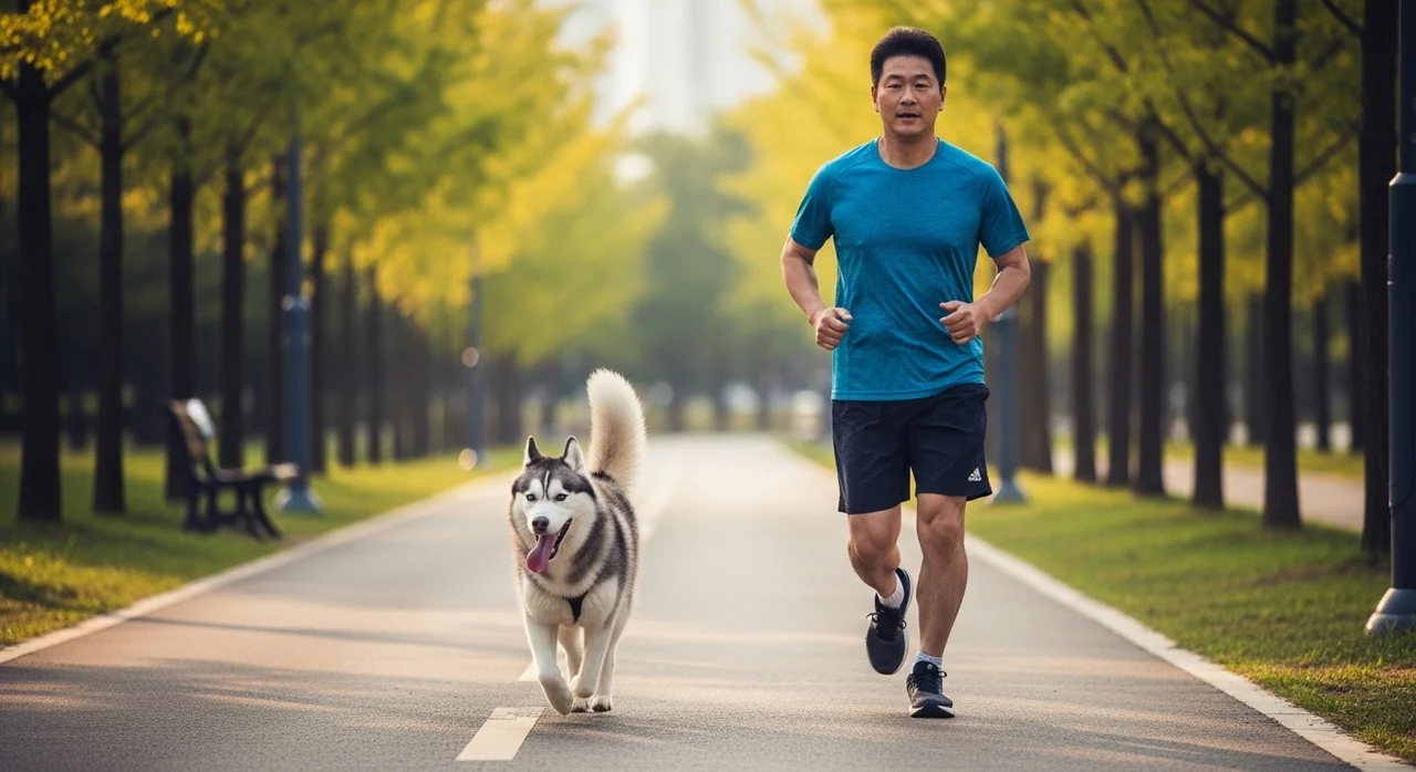 활발한 허스키를 위한 최적의 환경과 활동량