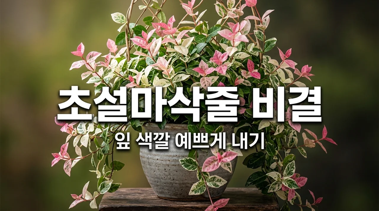 초설마삭줄 키우기 핑크빛 잎 색깔 선명하게 만드는 3가지 노하우