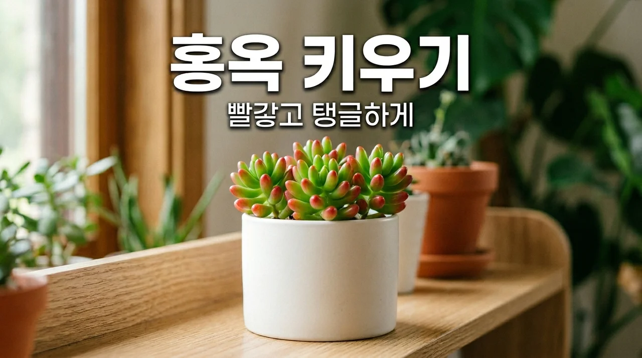 홍옥 다육이 키우기 잎 떨어짐 방지하고 빨갛게 물들이는 비결