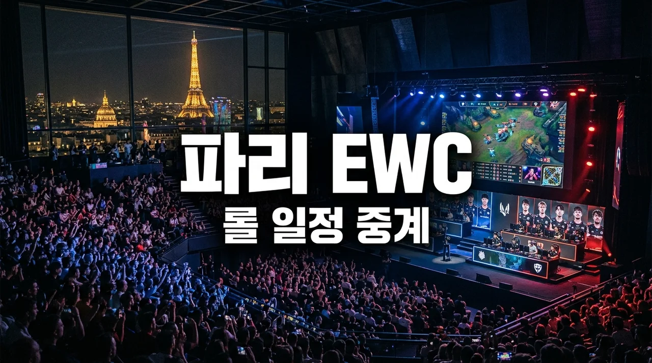파리 EWC 롤 일정 LCK 4팀 경기 시간과 실시간 중계 보기