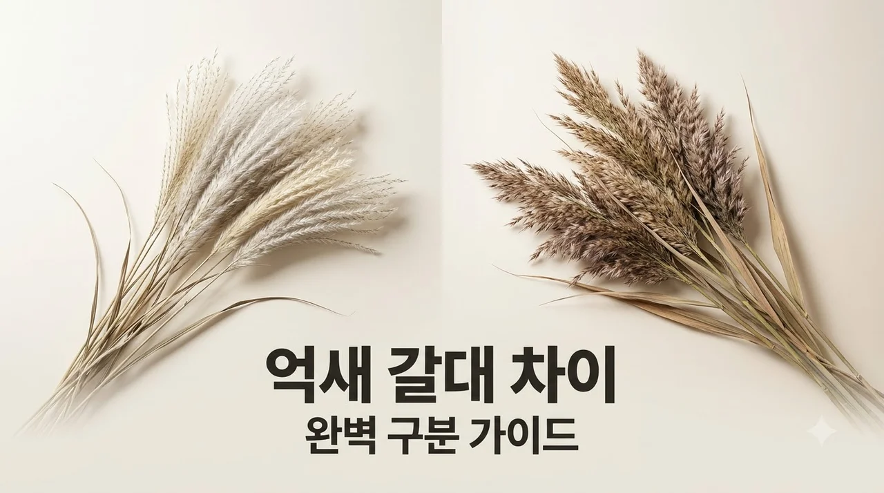억새 갈대 차이 1초 만에 구분하는 법! 서식지와 생김새 완벽 정리